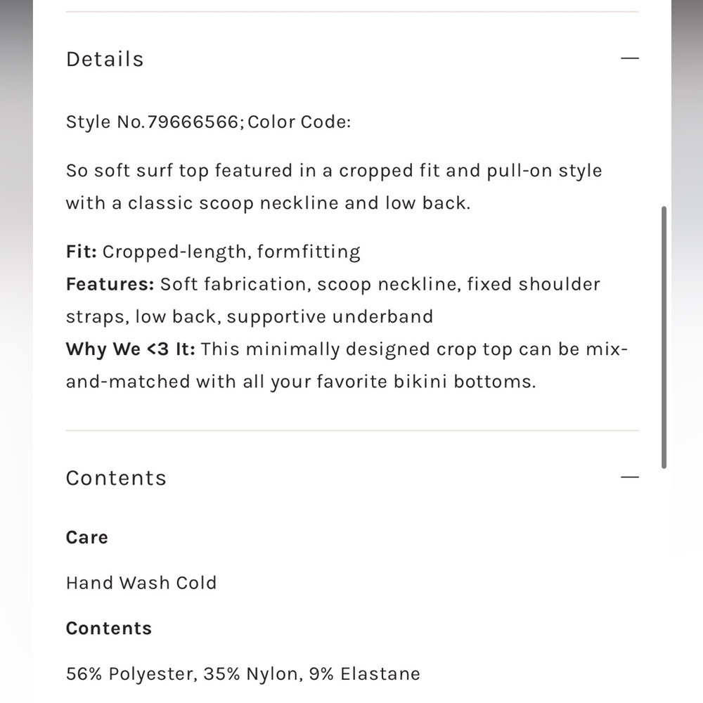 Resin Obsidian Free People Cream Crop Surf Bikini Top(L) Bottom(M) in Navy 52 - Picture 2 of 9